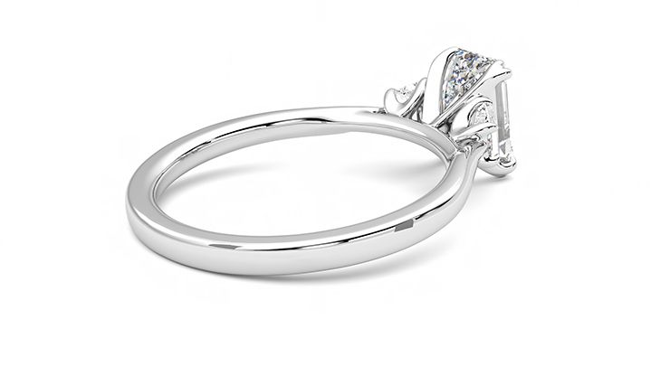 Taylor & Hart Reverie Emerald Engagement Ring 360 degree image 12