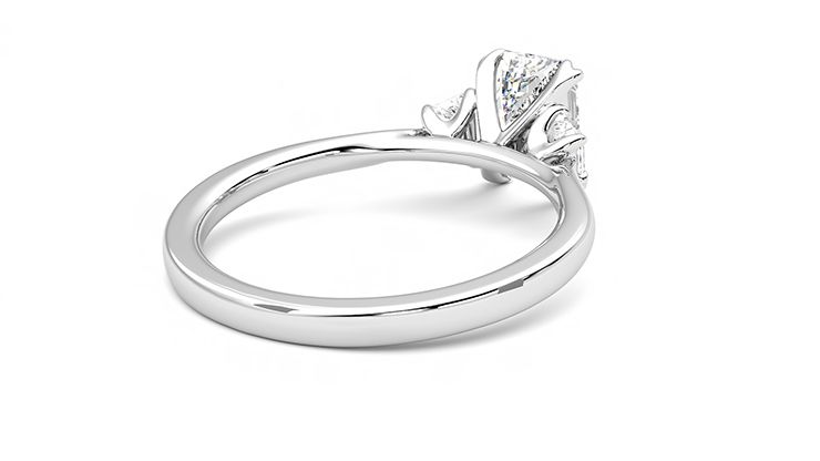 Taylor & Hart Reverie Emerald Engagement Ring 360 degree image 13