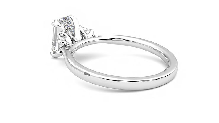 Taylor & Hart Reverie Emerald Engagement Ring 360 degree image 18