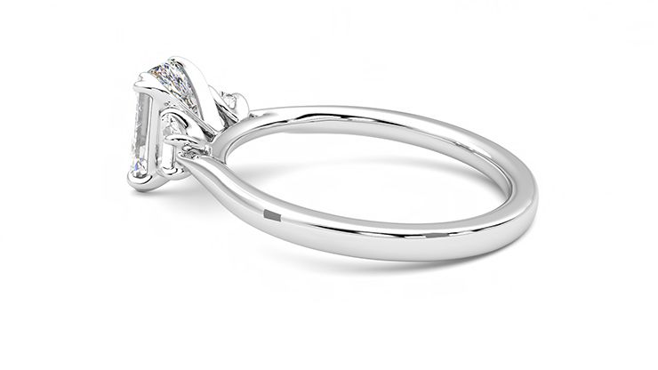 Taylor & Hart Reverie Emerald Engagement Ring 360 degree image 19