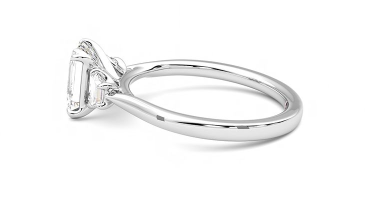 Taylor & Hart Reverie Emerald Engagement Ring 360 degree image 20