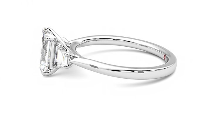 Taylor & Hart Reverie Emerald Engagement Ring 360 degree image 21