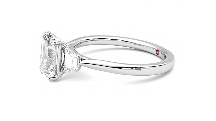Taylor & Hart Reverie Emerald Engagement Ring 360 degree image 22