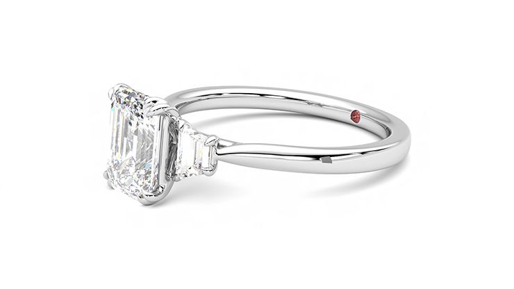 Taylor & Hart Reverie Emerald Engagement Ring 360 degree image 23