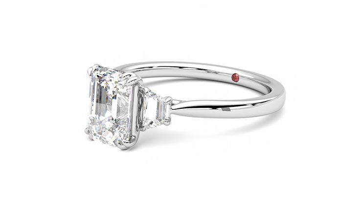 Taylor & Hart Reverie Emerald Engagement Ring 360 degree image 24
