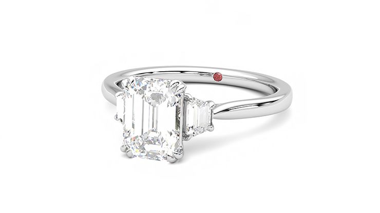 Taylor & Hart Reverie Emerald Engagement Ring 360 degree image 26