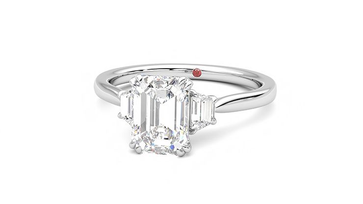 Taylor & Hart Reverie Emerald Engagement Ring 360 degree image 27