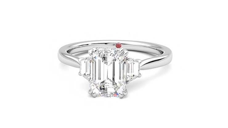 Taylor & Hart Reverie Emerald Engagement Ring 360 degree image 28