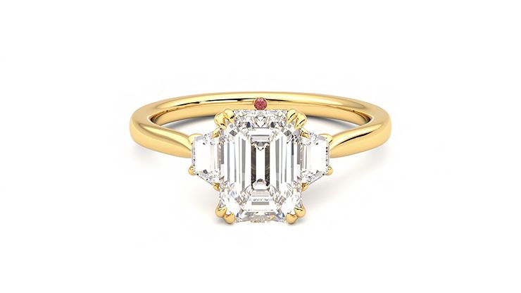 Taylor & Hart Reverie Emerald Engagement Ring 360 degree image 0