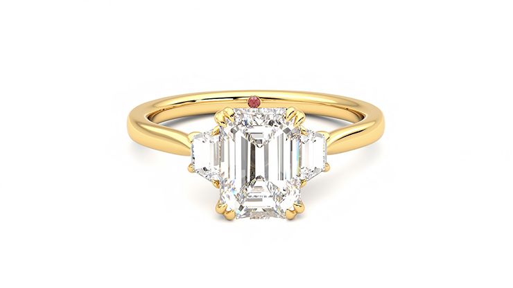 Taylor & Hart Reverie Emerald Engagement Ring 360 degree image 1