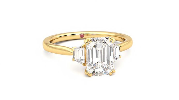 Taylor & Hart Reverie Emerald Engagement Ring 360 degree image 3