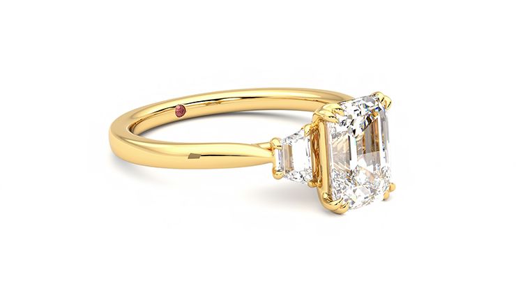 Taylor & Hart Reverie Emerald Engagement Ring 360 degree image 6