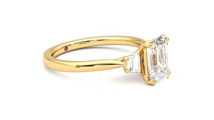 Taylor & Hart Reverie Emerald Engagement Ring 360 degree image 7