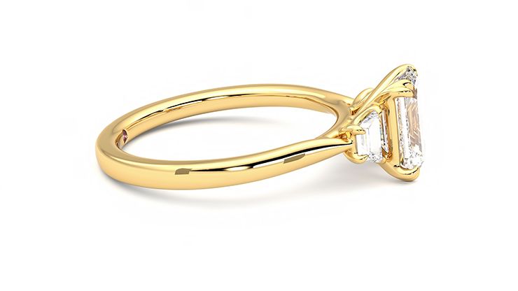 Taylor & Hart Reverie Emerald Engagement Ring 360 degree image 9