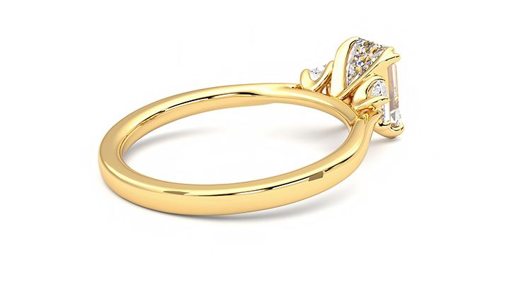 Taylor & Hart Reverie Emerald Engagement Ring 360 degree image 12