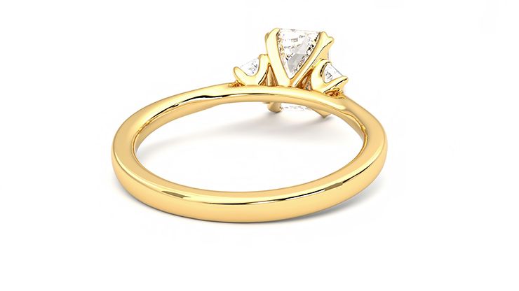 Taylor & Hart Reverie Emerald Engagement Ring 360 degree image 14