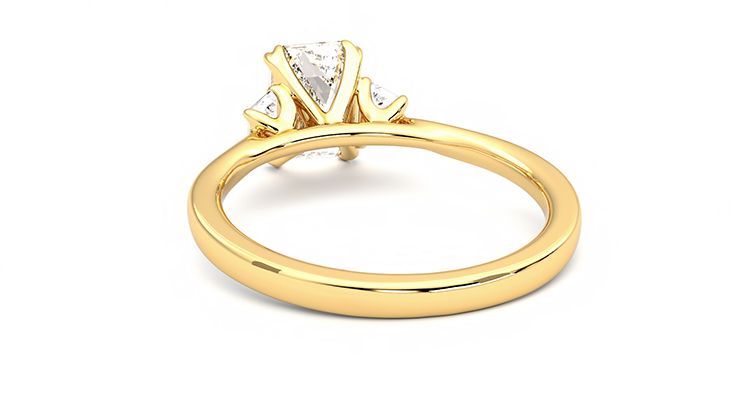 Taylor & Hart Reverie Emerald Engagement Ring 360 degree image 16