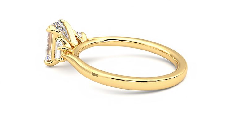 Taylor & Hart Reverie Emerald Engagement Ring 360 degree image 19