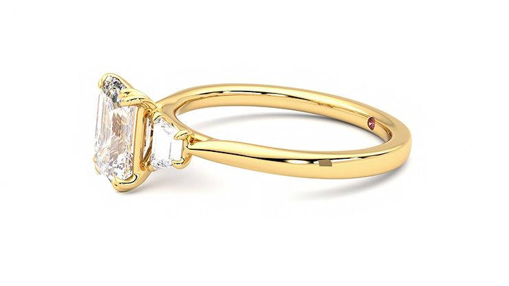 Taylor & Hart Reverie Emerald Engagement Ring 360 degree image 22