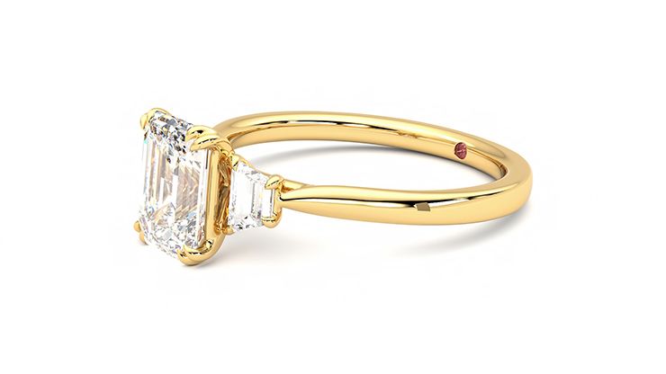 Taylor & Hart Reverie Emerald Engagement Ring 360 degree image 23