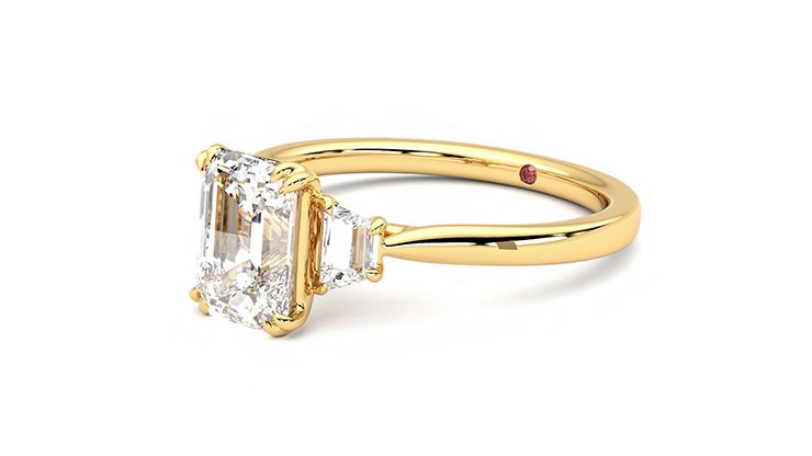 Taylor & Hart Reverie Emerald Engagement Ring 360 degree image 24