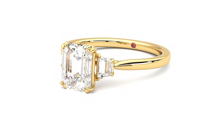 Taylor & Hart Reverie Emerald Engagement Ring 360 degree image 25