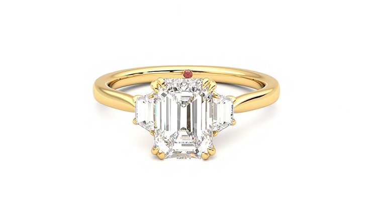 Taylor & Hart Reverie Emerald Engagement Ring 360 degree image 29