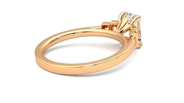 Taylor & Hart Riona Emerald Engagement Ring 360 degree image 12