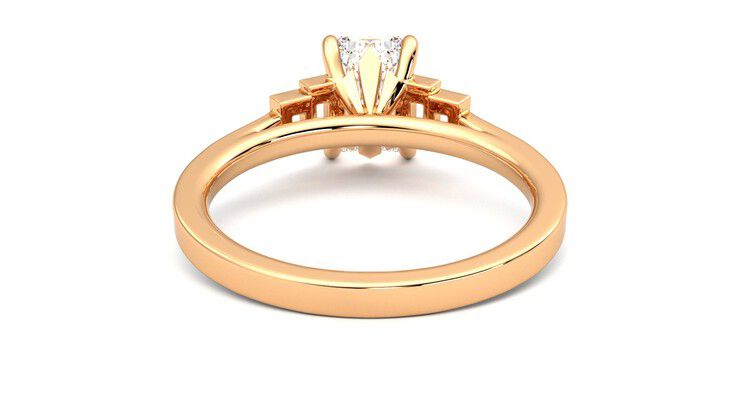 Taylor & Hart Riona Emerald Engagement Ring 360 degree image 15