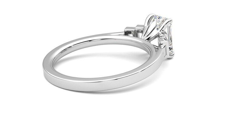 Taylor & Hart Riona Emerald Engagement Ring 360 degree image 12