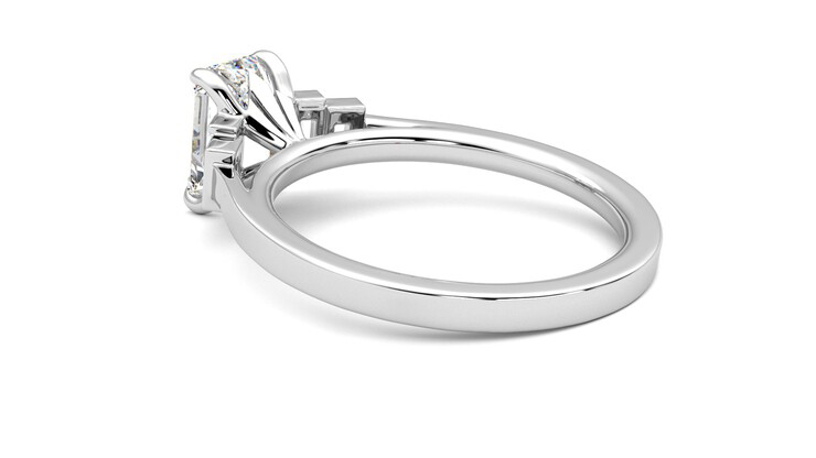 Taylor & Hart Riona Emerald Engagement Ring 360 degree image 18