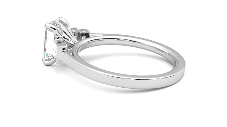Taylor & Hart Riona Emerald Engagement Ring 360 degree image 19