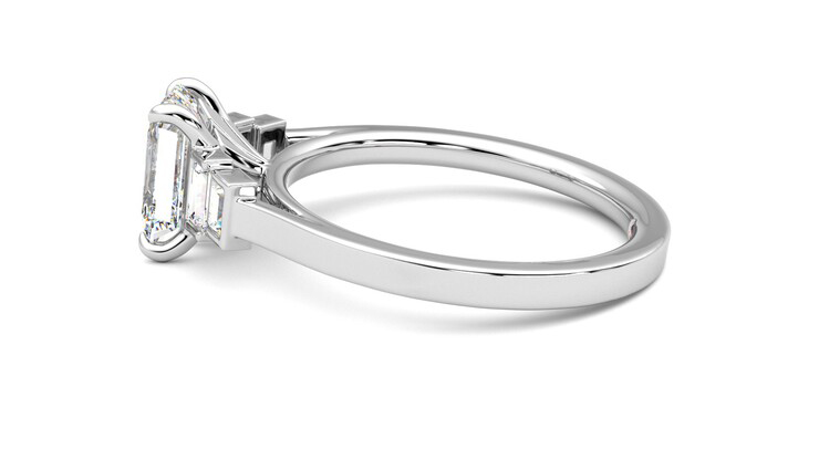 Taylor & Hart Riona Emerald Engagement Ring 360 degree image 20