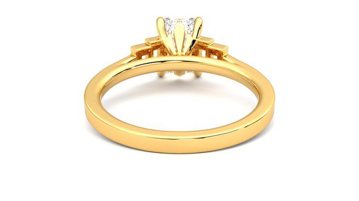 Taylor & Hart Riona Emerald Engagement Ring 360 degree image 15