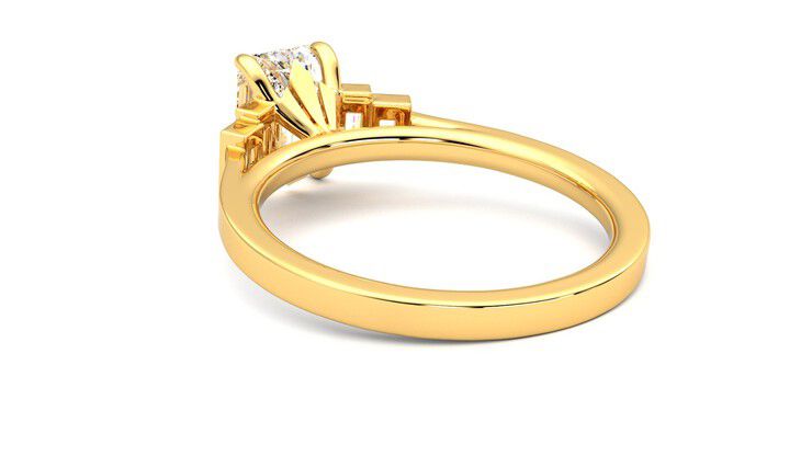 Taylor & Hart Riona Emerald Engagement Ring 360 degree image 17