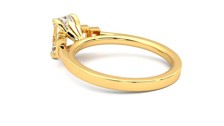 Taylor & Hart Riona Emerald Engagement Ring 360 degree image 18