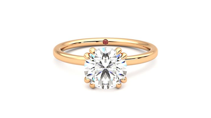 Taylor & Hart Sage Round Engagement Ring 360 degree image 0