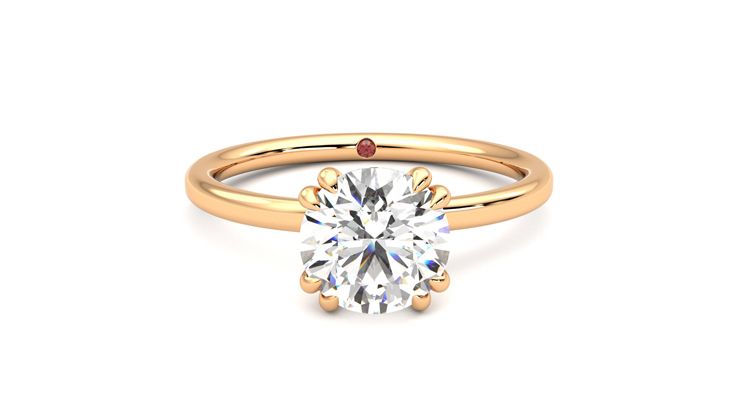 Taylor & Hart Sage Round Engagement Ring 360 degree image 1