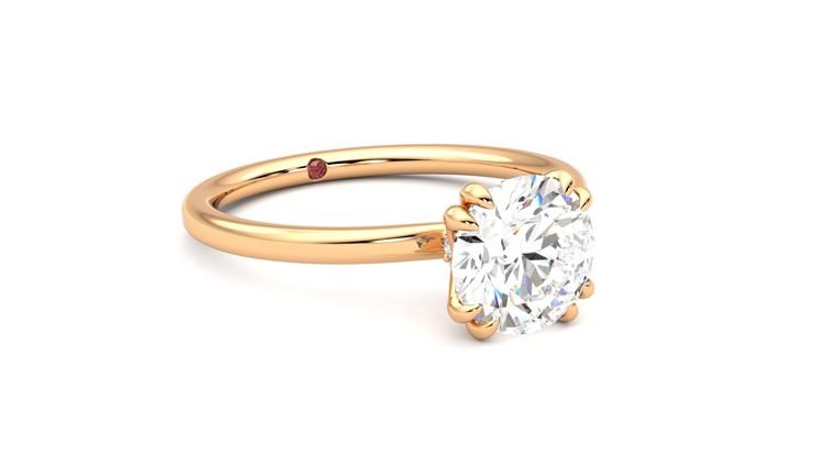 Taylor & Hart Sage Round Engagement Ring 360 degree image 5