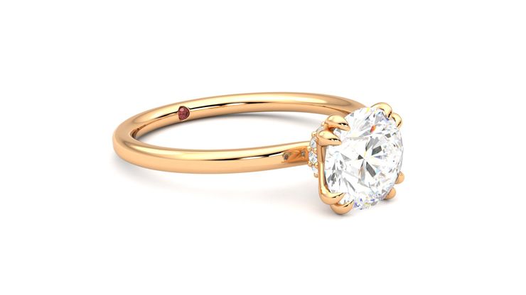 Taylor & Hart Sage Round Engagement Ring 360 degree image 6