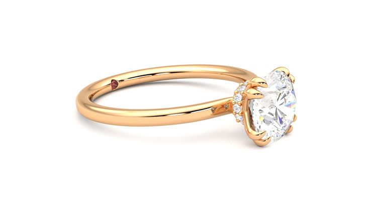 Taylor & Hart Sage Round Engagement Ring 360 degree image 7