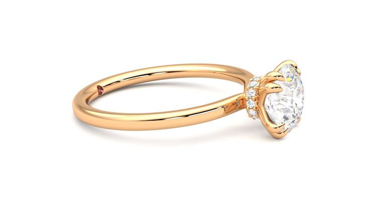 Taylor & Hart Sage Round Engagement Ring 360 degree image 8