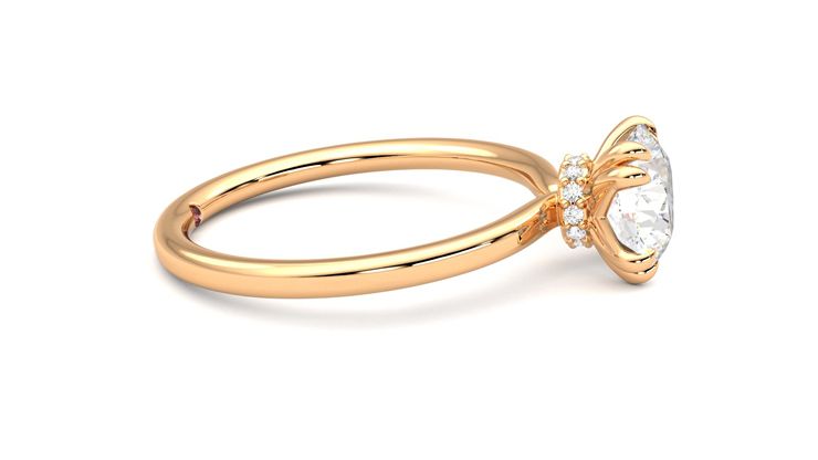 Taylor & Hart Sage Round Engagement Ring 360 degree image 9