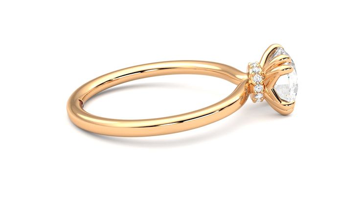 Taylor & Hart Sage Round Engagement Ring 360 degree image 10
