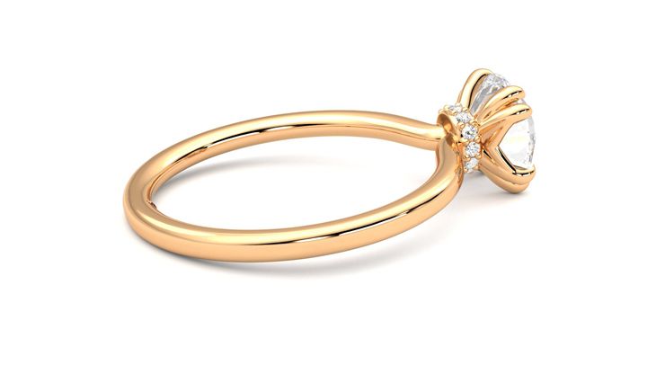 Taylor & Hart Sage Round Engagement Ring 360 degree image 11