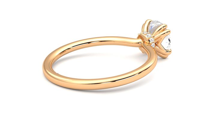 Taylor & Hart Sage Round Engagement Ring 360 degree image 12