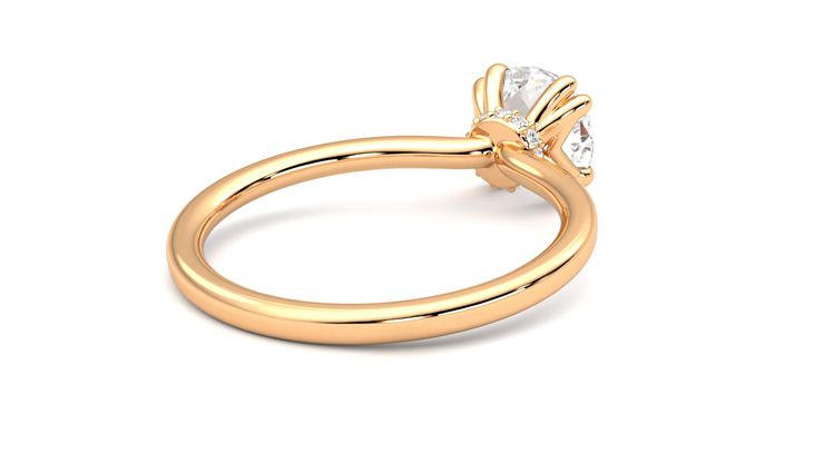 Taylor & Hart Sage Round Engagement Ring 360 degree image 13