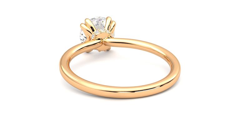 Taylor & Hart Sage Round Engagement Ring 360 degree image 16