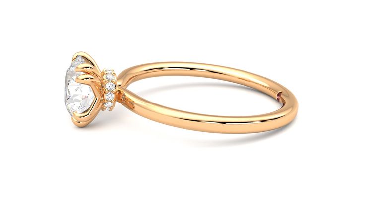 Taylor & Hart Sage Round Engagement Ring 360 degree image 21