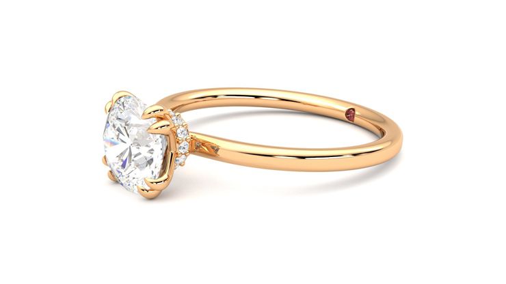 Taylor & Hart Sage Round Engagement Ring 360 degree image 23